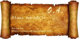Olasz Adrián névjegykártya